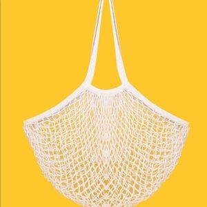 🌷3/$15 NEW White Mesh Grocery Tote Eco-Friendly Reusable Shopping Bag